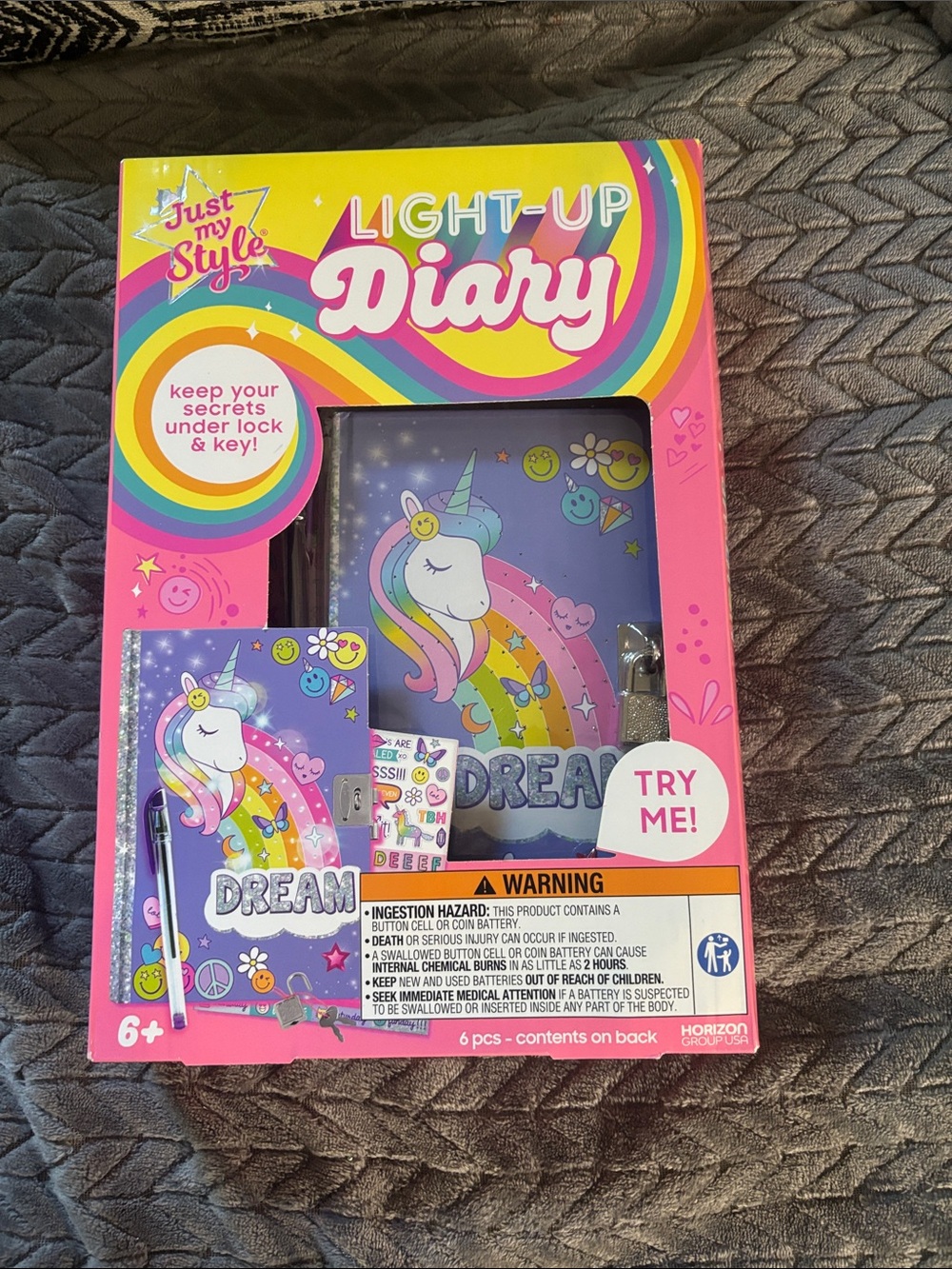 Just My Style Light-Up Unicorn Diary - Rainbow Dream